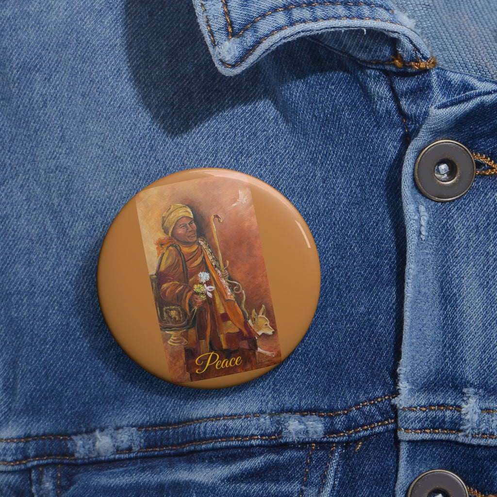 Monk's "Walk for Peace" Pin Button