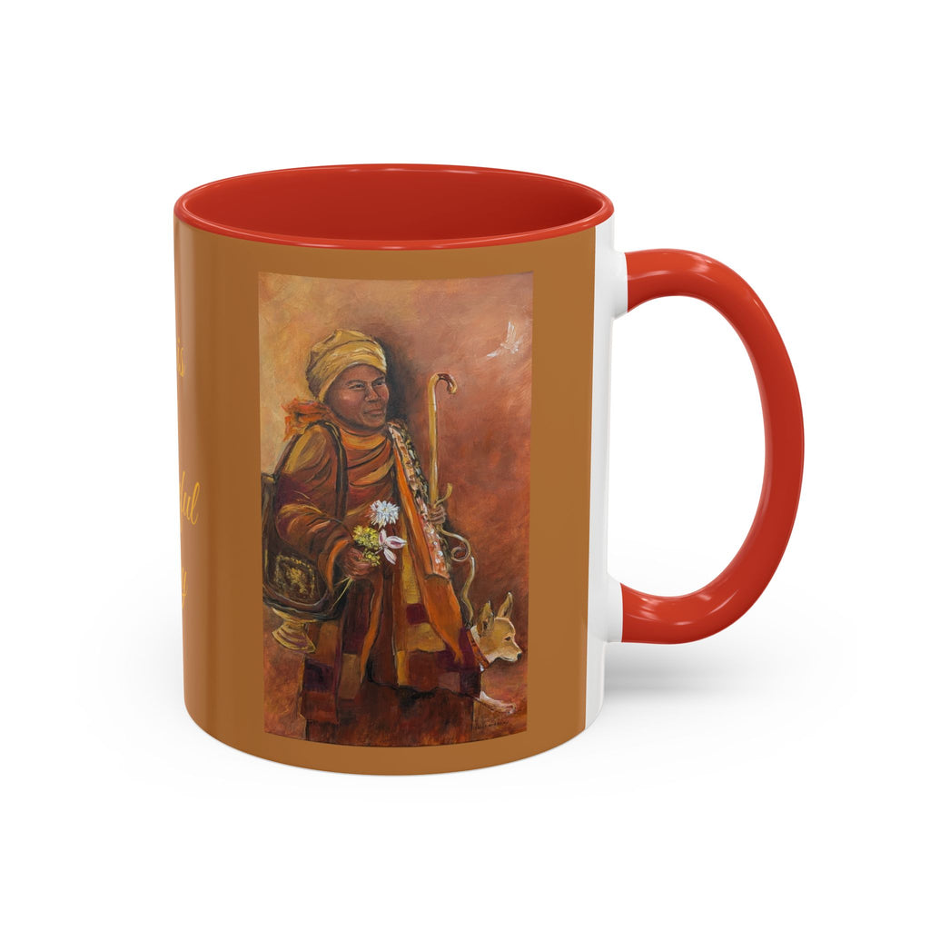 Peaceful Day Monk Accent Coffee Mug 8- Inspiration Art 11oz 15oz