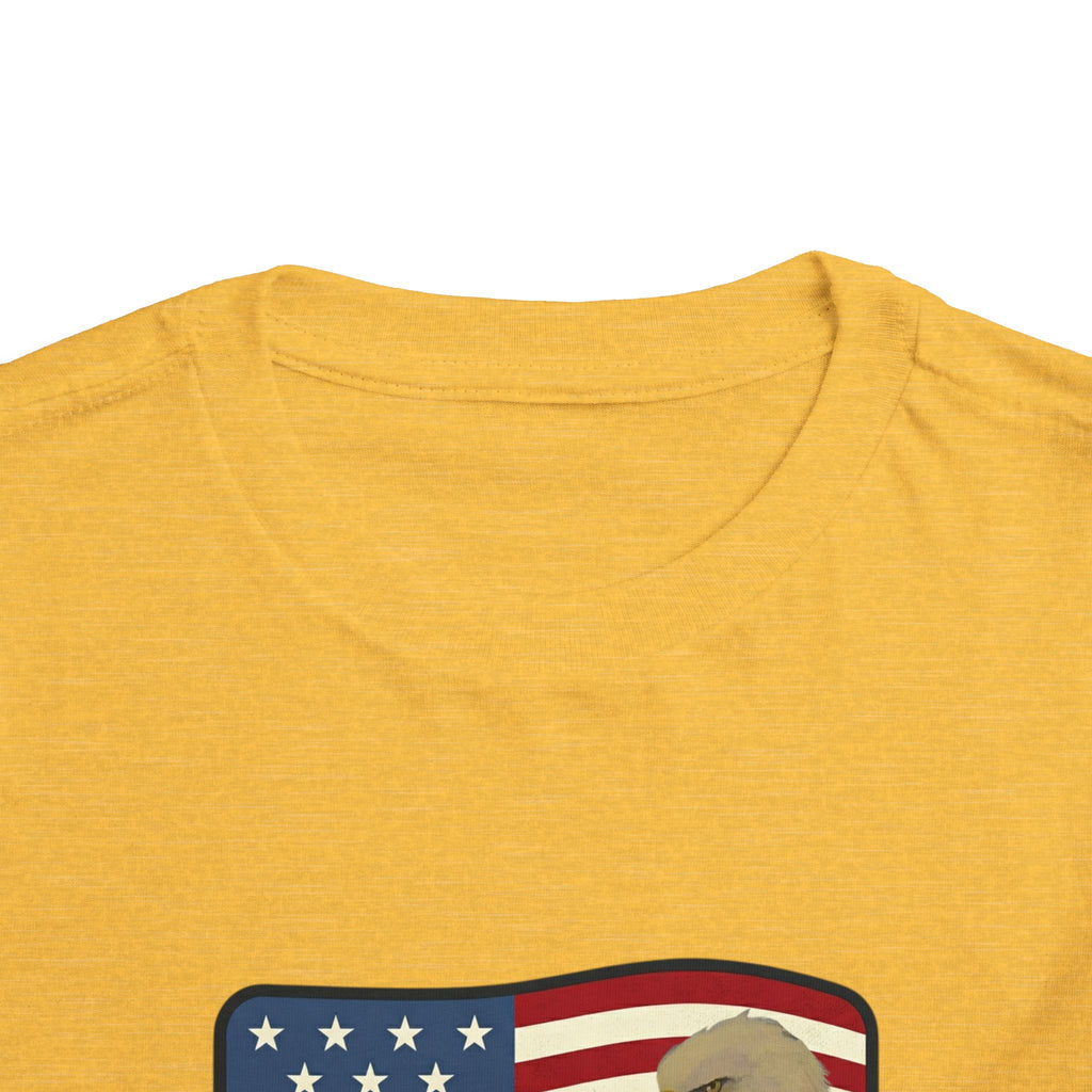 July 4th Toddler Tee —2T - 5T Patriotic Bald Eagle "USA 2026" Graphic