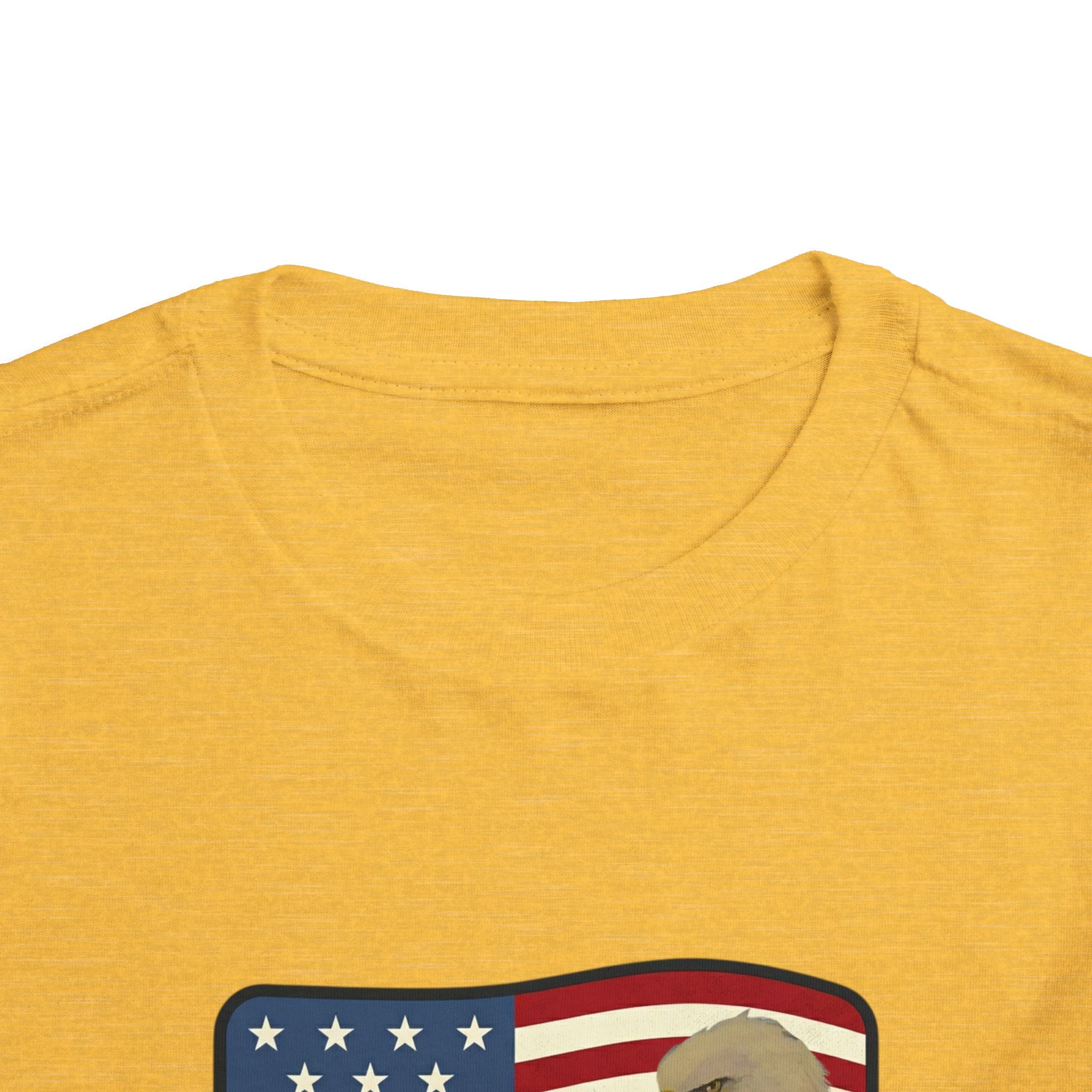 July 4th Toddler Tee —2T - 5T Patriotic Bald Eagle "USA 2026" Graphic
