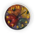 Colorful 4 Pepper Wall Clock —  Kitchen Decor
