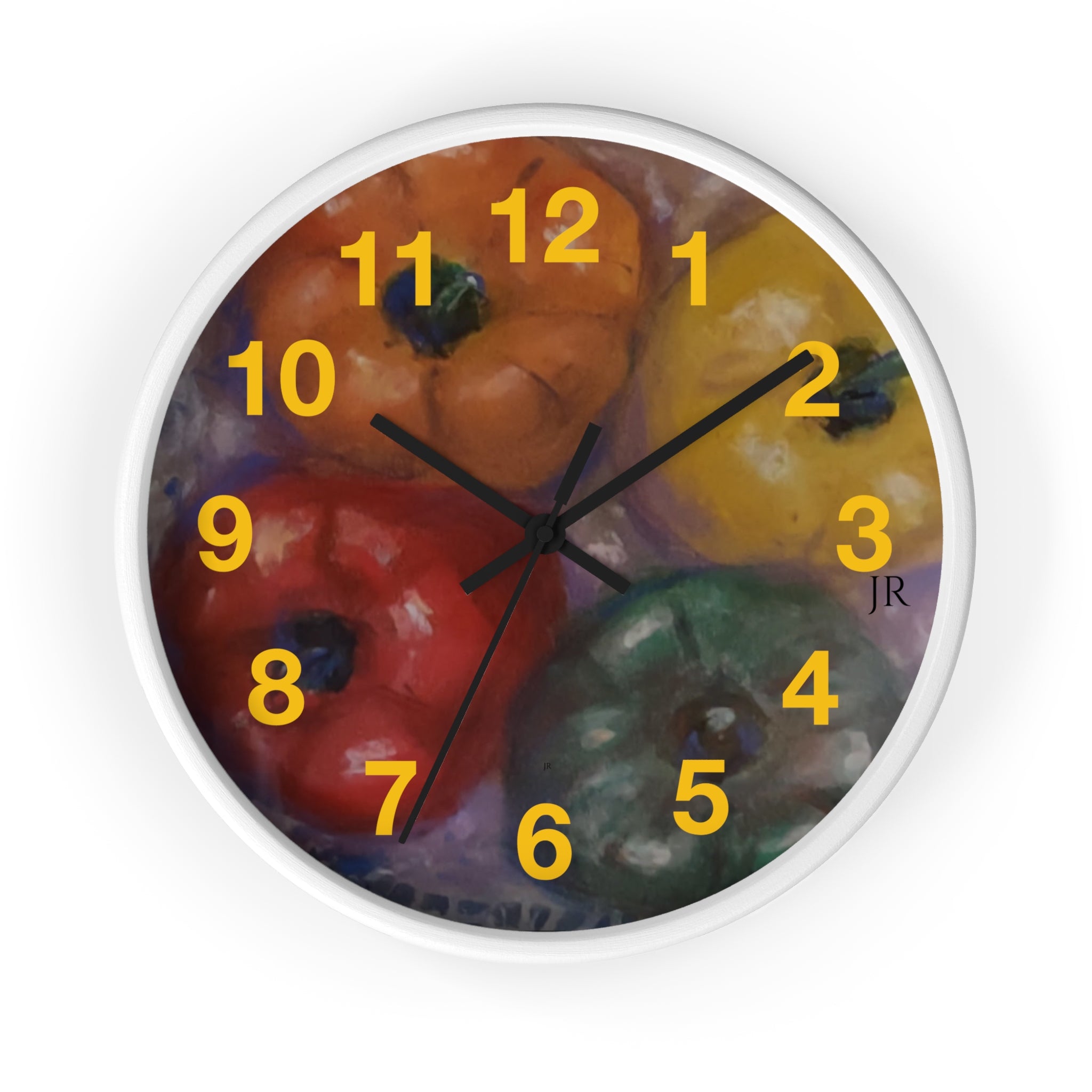 Colorful Pepper Wall Clock —  Kitchen Decor
