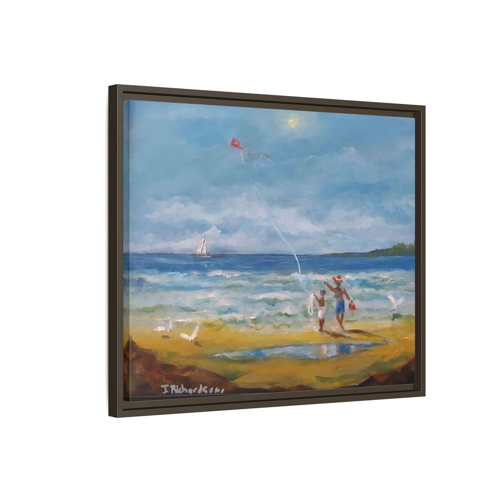 Red Kite Oceanside Framed Matte Canvas Wall Art