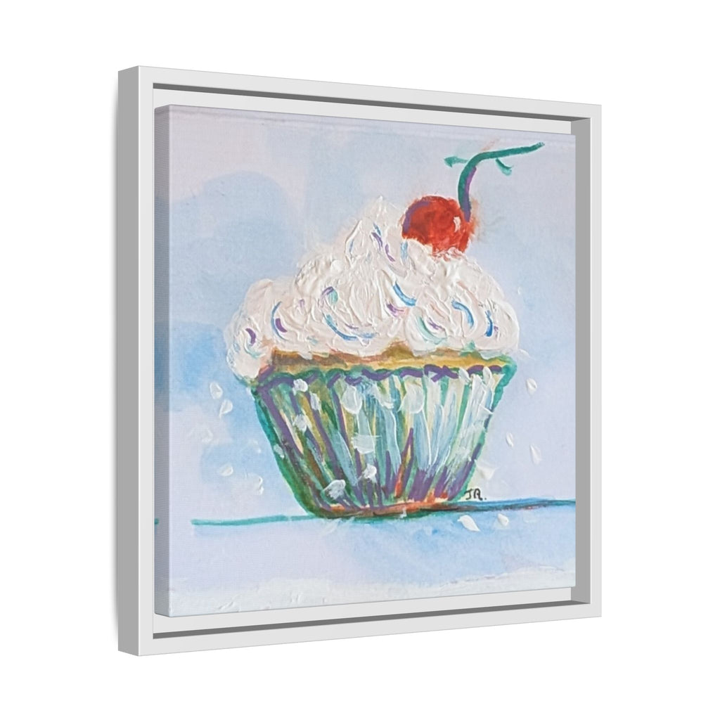 Cupcake Canvas Art Print — Framed Matte Wall Decor