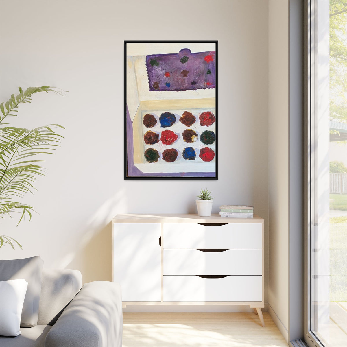 Box of Cupcakes — Framed Matte Canvas Wall Art