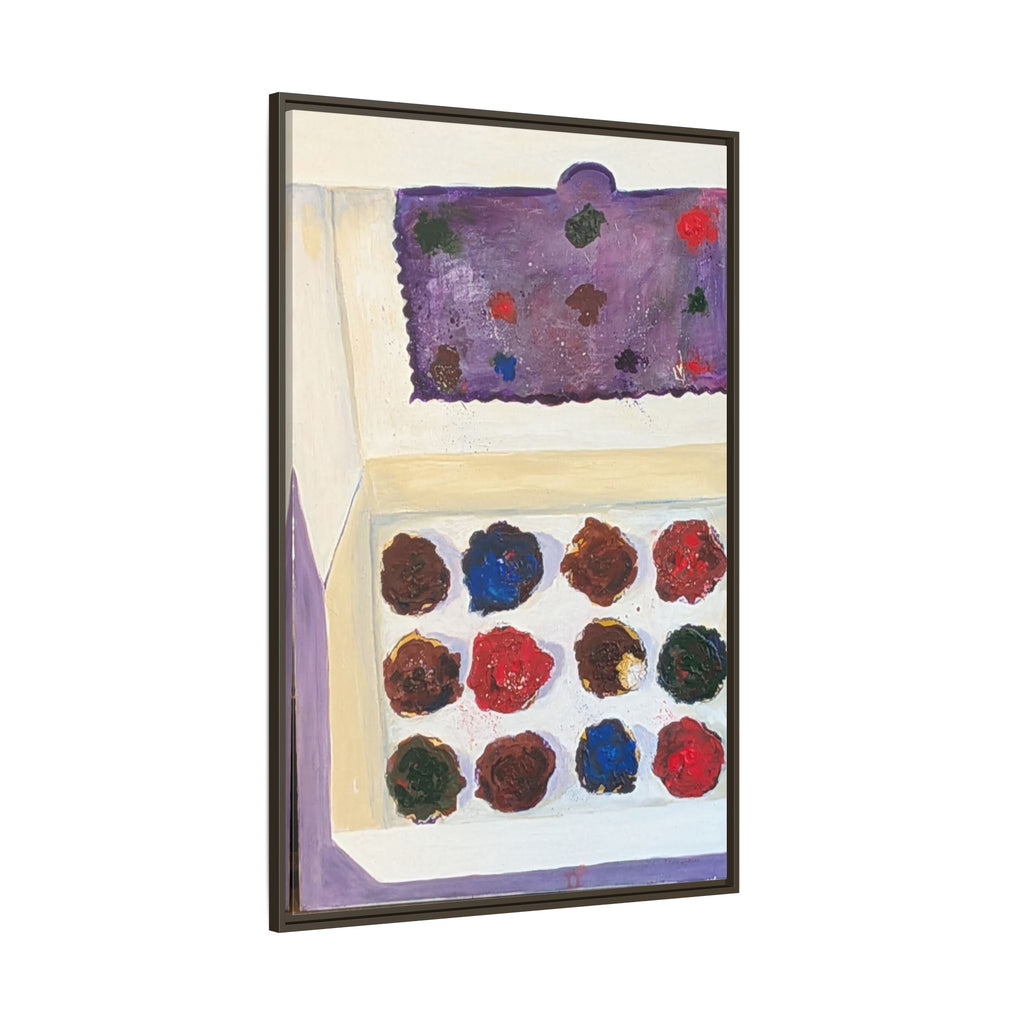 Box of Cupcakes — Framed Matte Canvas Wall Art