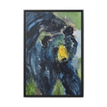 Framed Matte Canvas Black Bear Watercolor Art Print