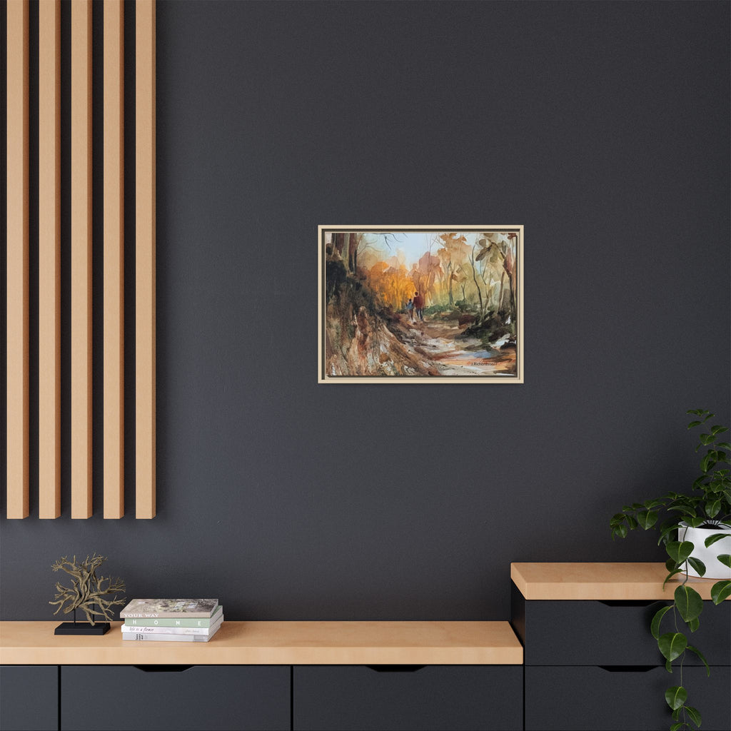 "Into the woods" by JR Framed Matte Canvas,   Multi-color frames)