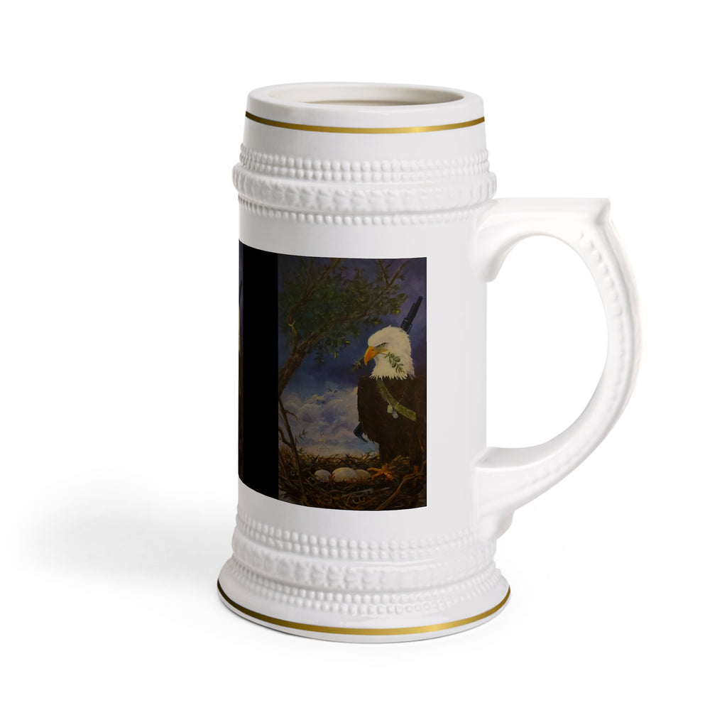 Bald Eagle Nesting Scene Beer Stein