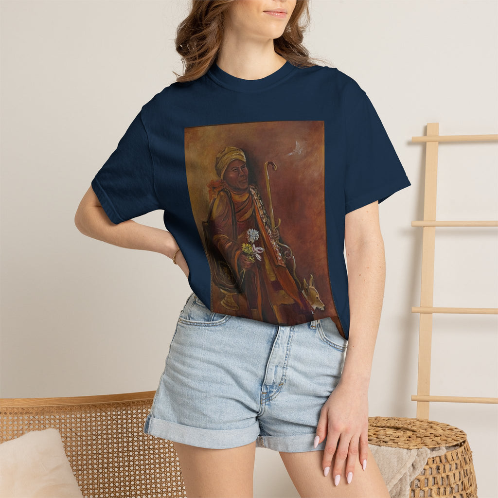 "Walk for Peace" front design,  Unisex, Garment-Dyed T-shirt