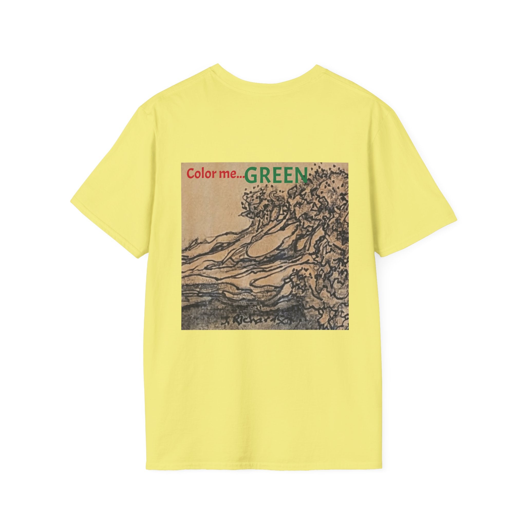 Broccoli drawing on back T-Shirt | Minimal Small Chest Logo