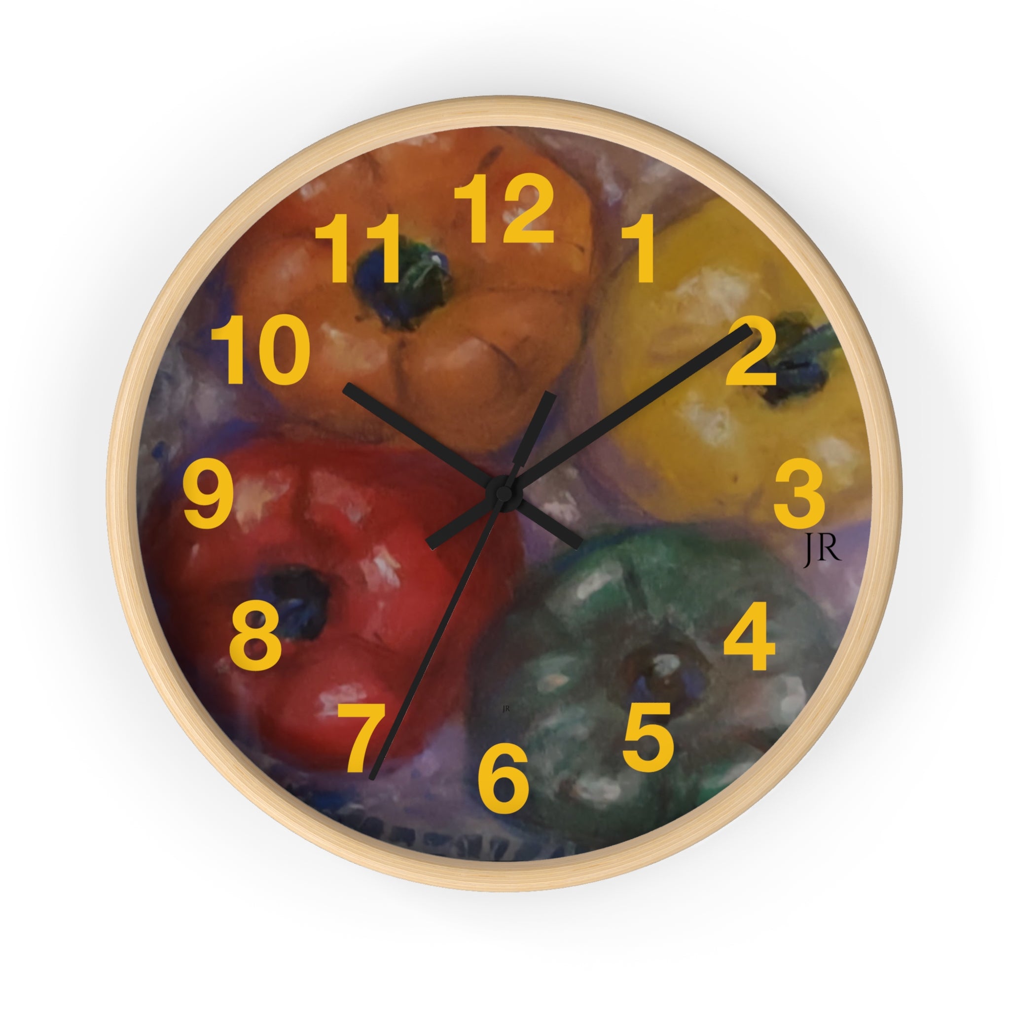 Colorful Pepper Wall Clock —  Kitchen Decor