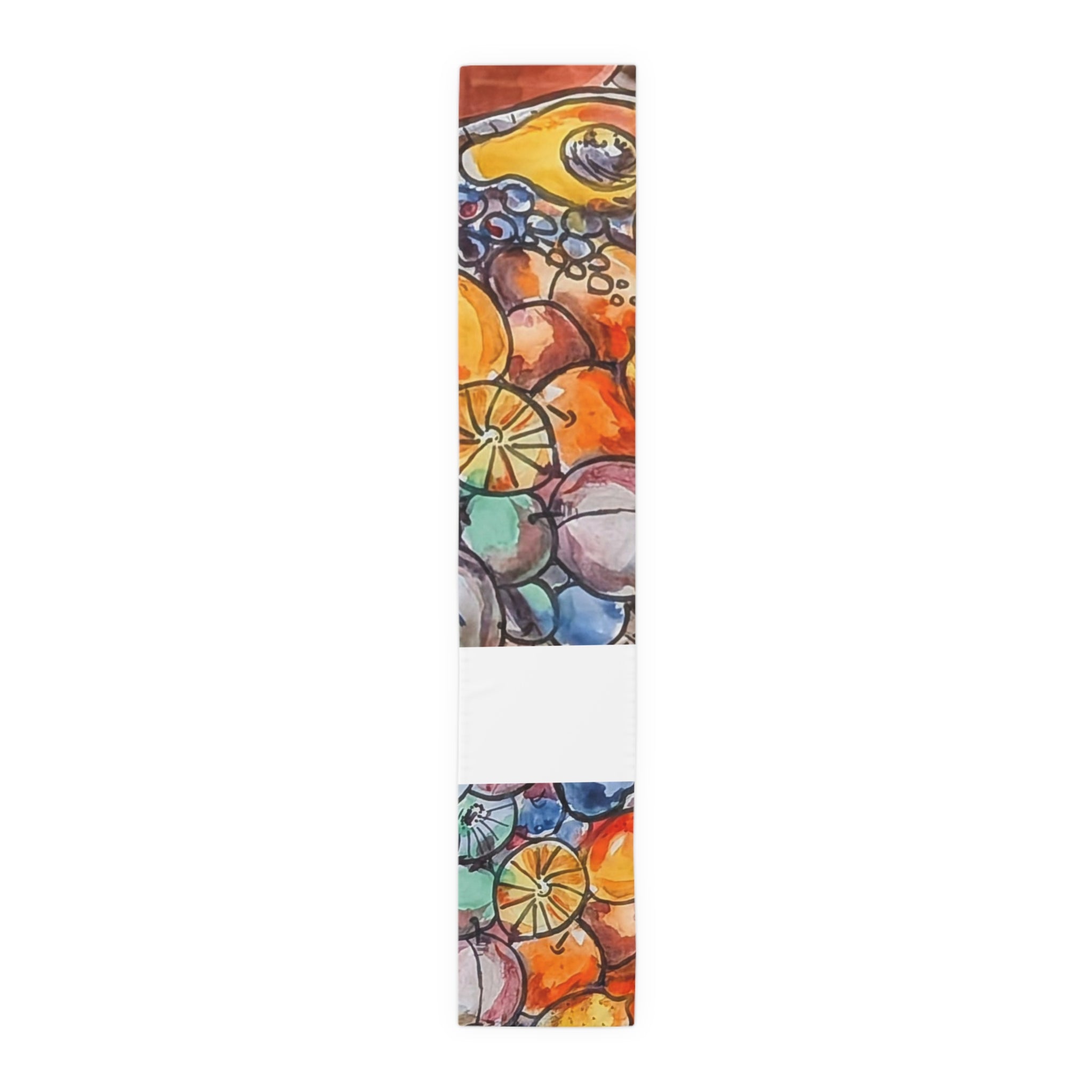 Fruity Citrus Watercolor Table Runner