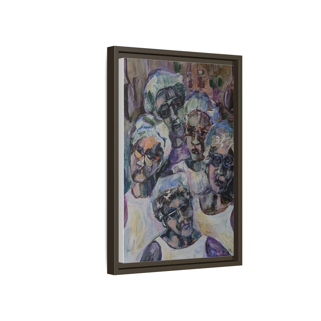 Copy of Framed Matte Canvas Print — Tropical Market Woman Watercolor Art