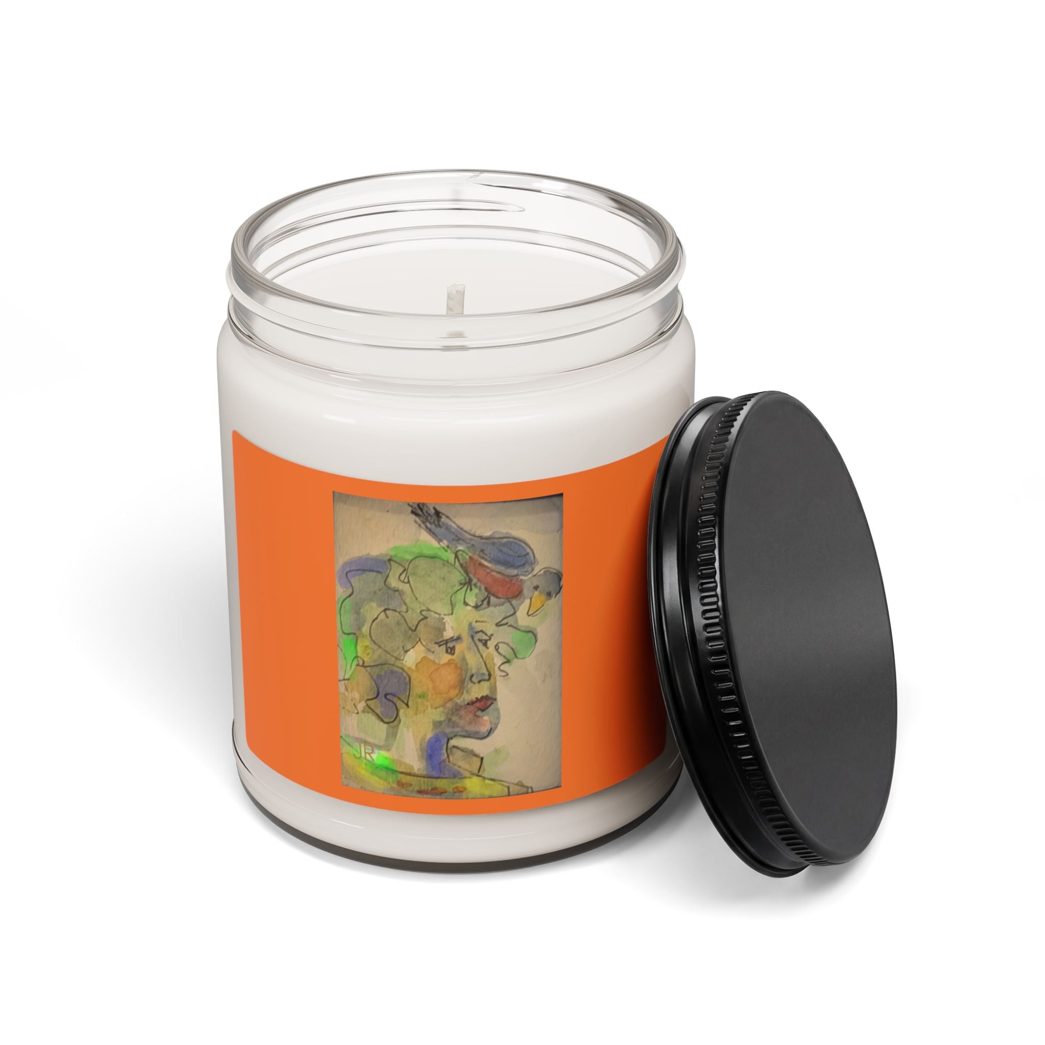 Bird Brain Scented Soy Candle, 9oz Bird on woman's head
