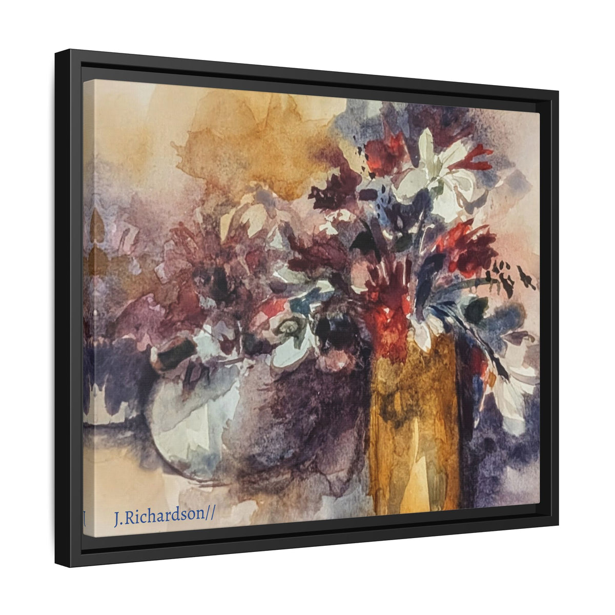 Floral still life Framed Matte Canvas Wall Art