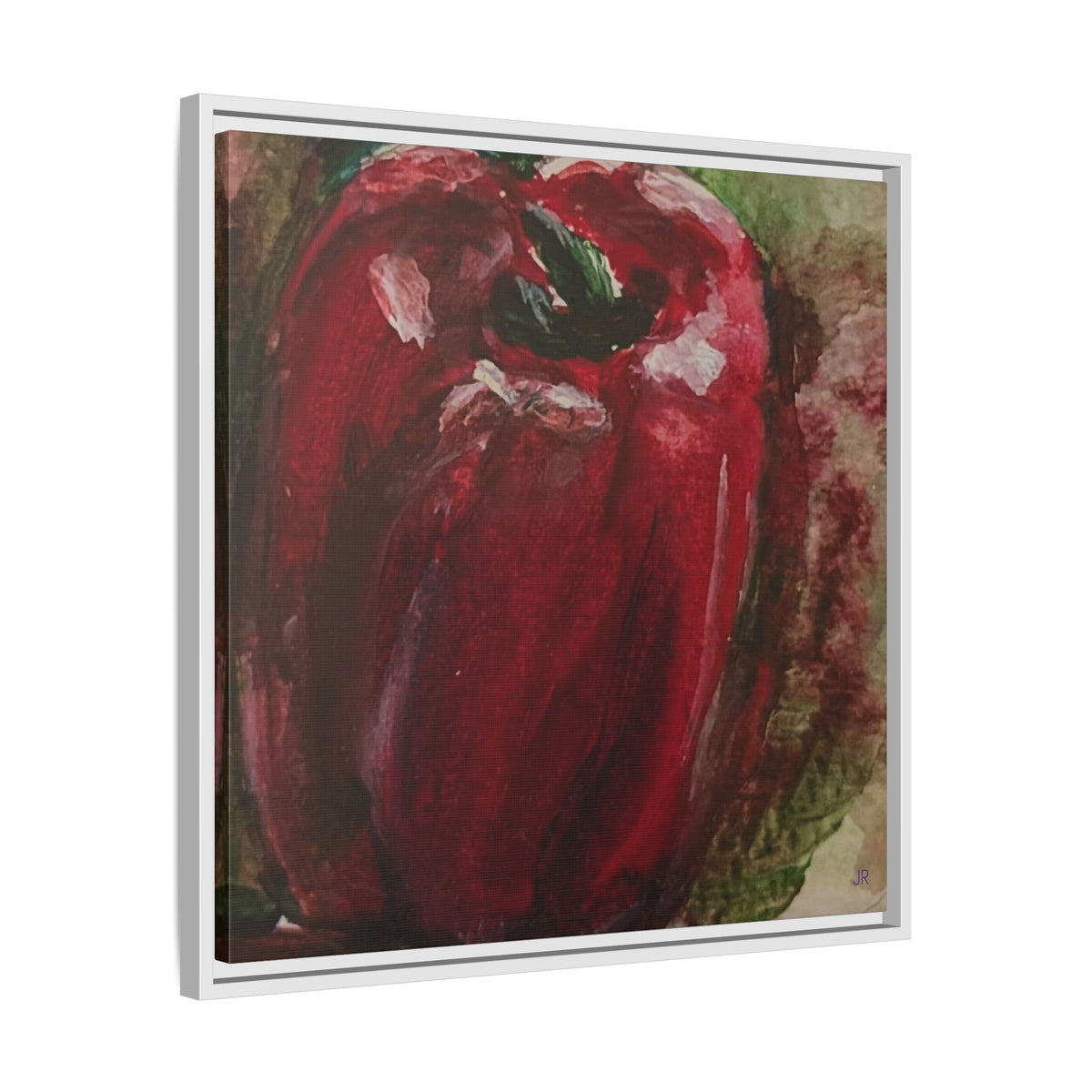 Red Bell Pepper Painting Matte Canvas