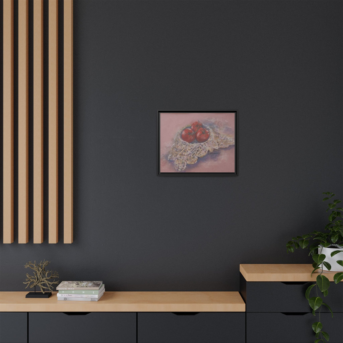 Tomato Still Life Matte Canvas Framed | Kitchen Wall Art