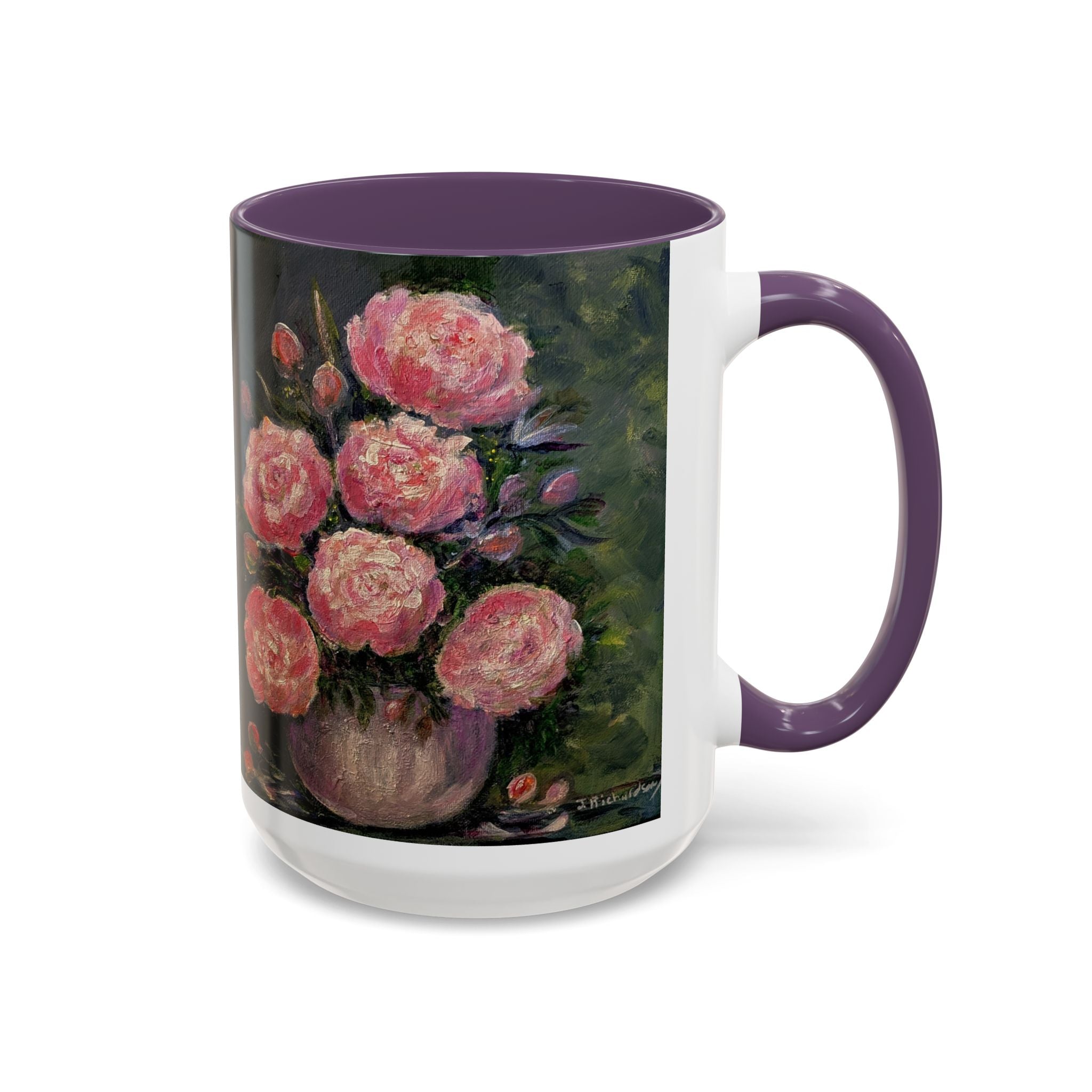 Pink Peony Bouquet Accent Coffee Mug — Chose  Interior 11/15oz