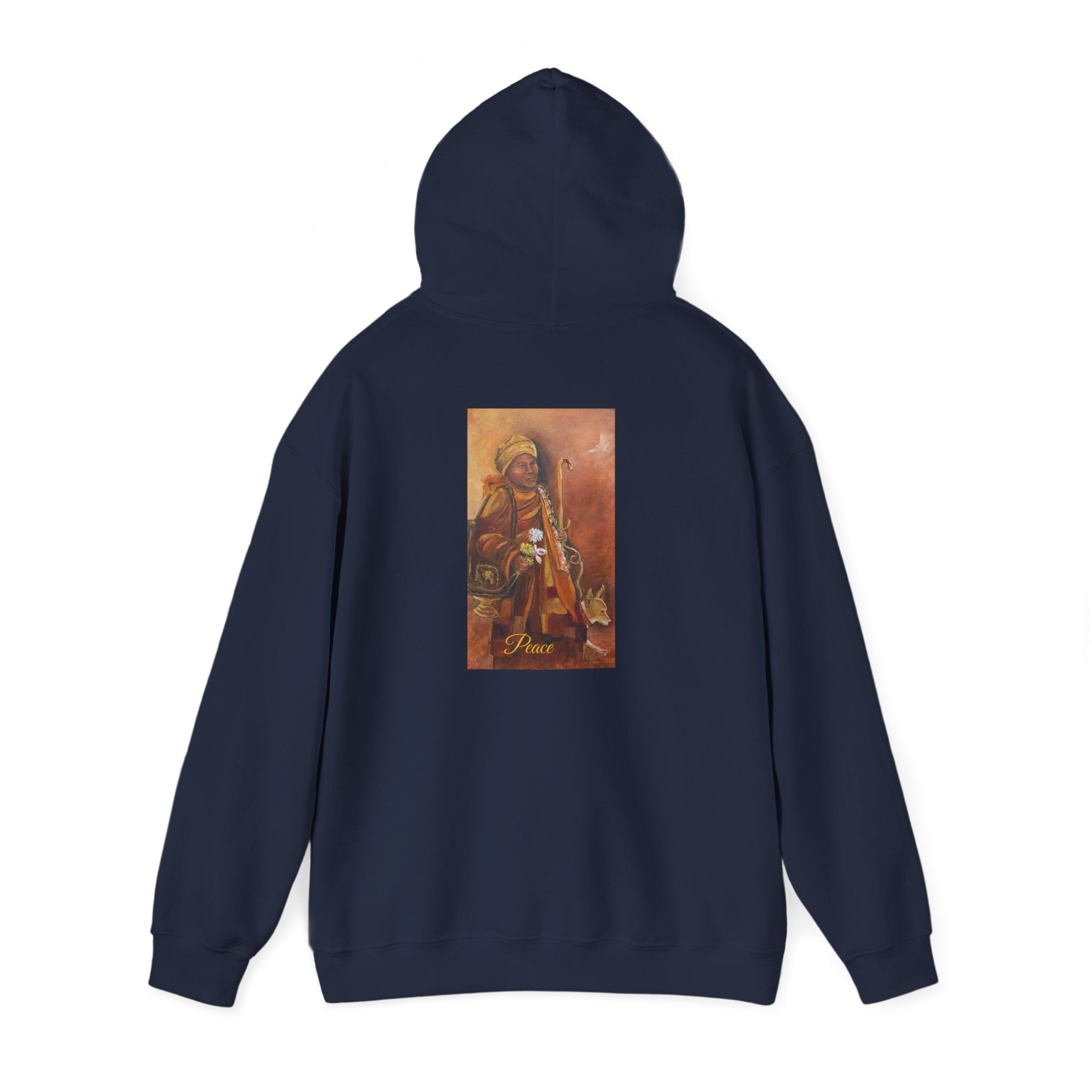 Hoodie — Spiritual Monk Art/ Print Back Graphic