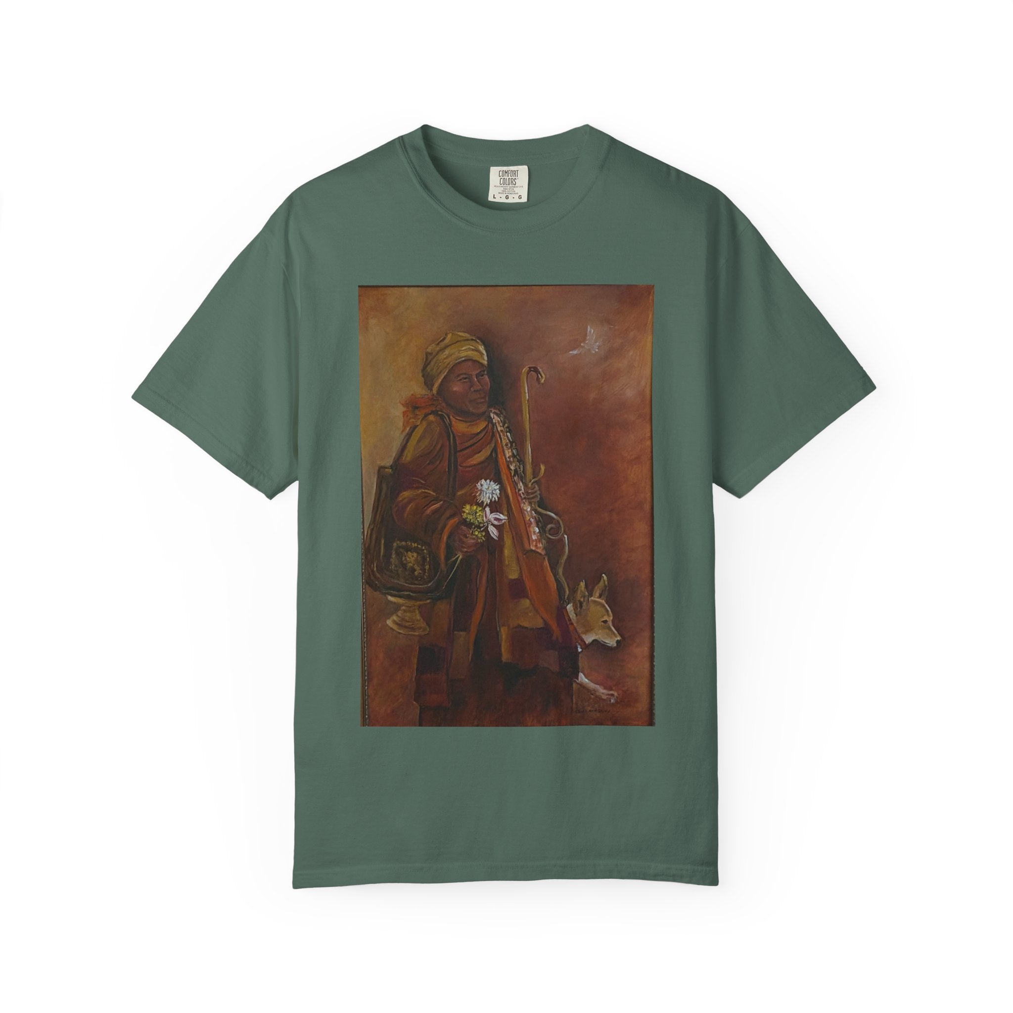 "Walk for Peace" front design,  Unisex, Garment-Dyed T-shirt