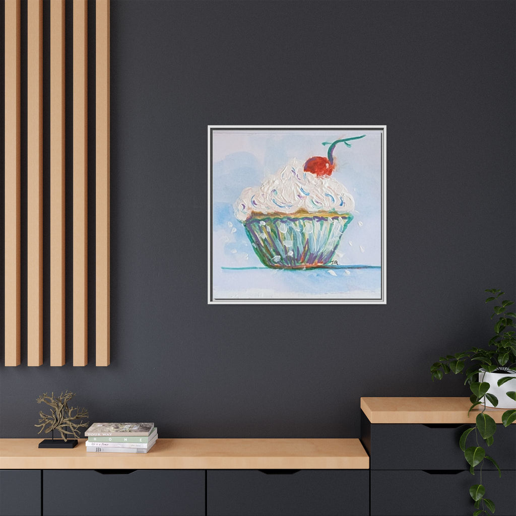 Cupcake Canvas Art Print — Framed Matte Wall Decor