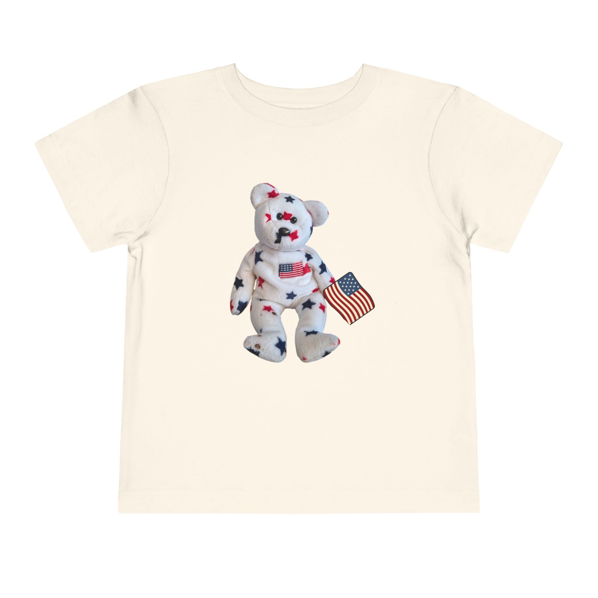 Beanie Bear Patriotic Toddler Tee —2T - 5T Patriotic Bald Eagle "USA 2026" Graphic