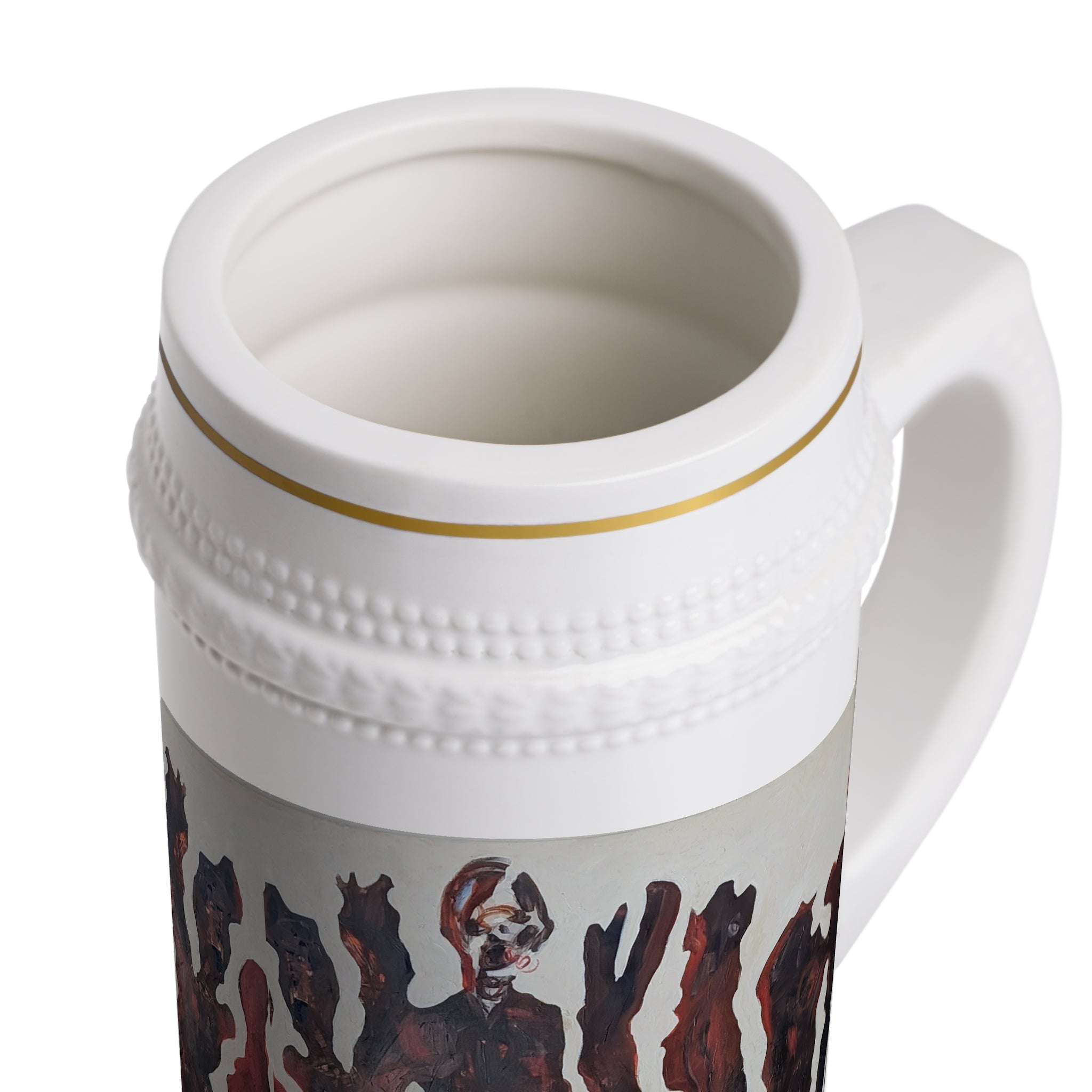 Abstract War Figures Beer Stein