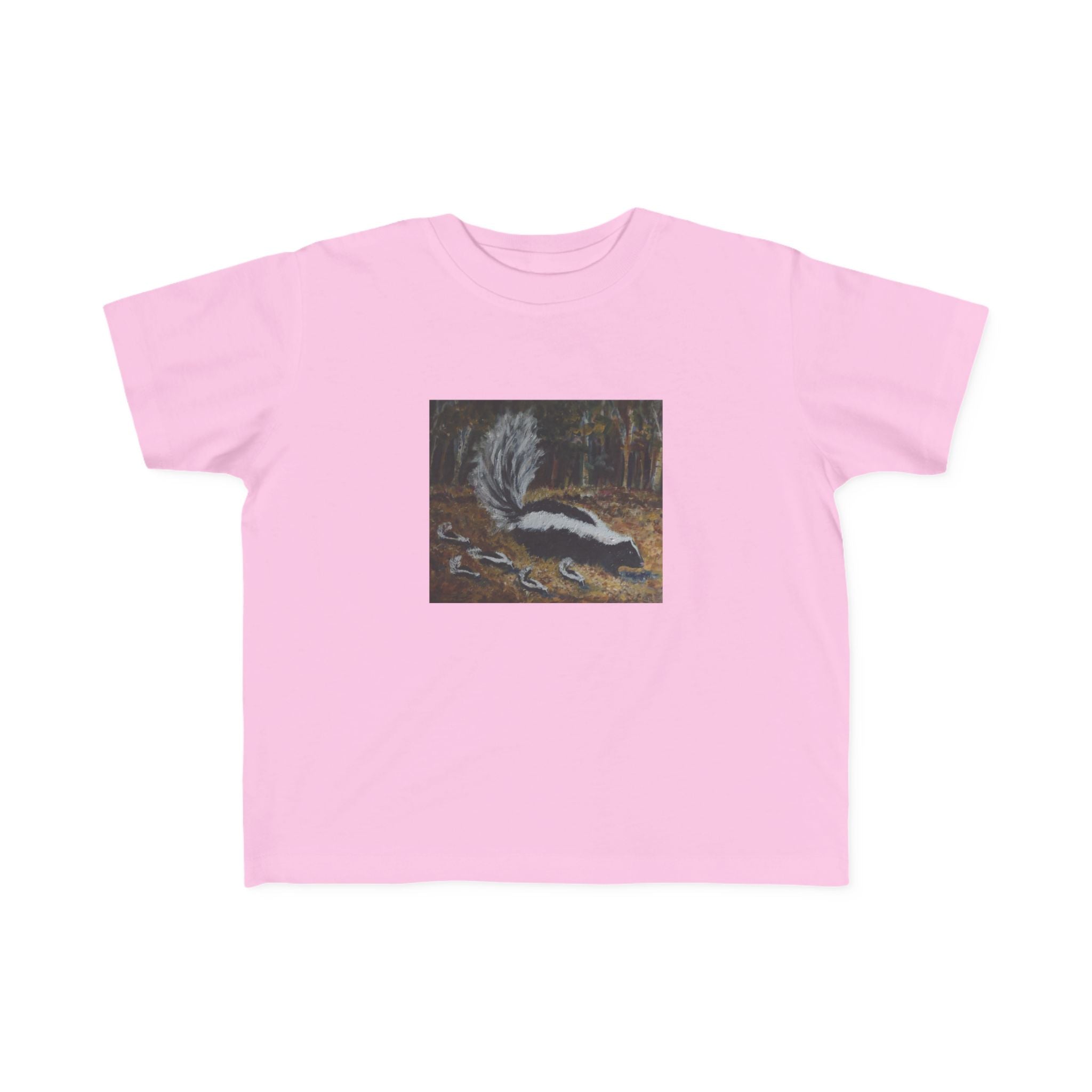 Toddler Skunk Art T‑Shirt — Cute Woodland Animal Tee for Kids