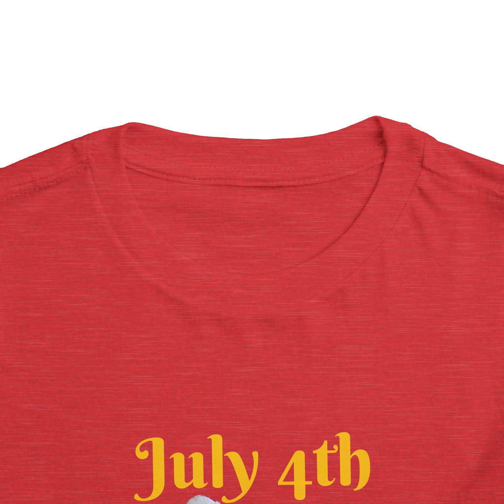 Beanie Bear July 4th Toddler Tee —2T - 5T Patriotic Bald Eagle "USA 2026" Graphic