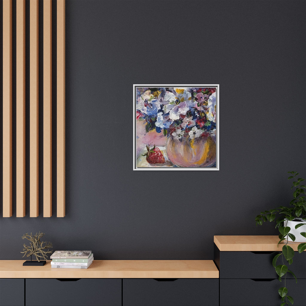 Framed Floral Still Life Matte Canvas Print