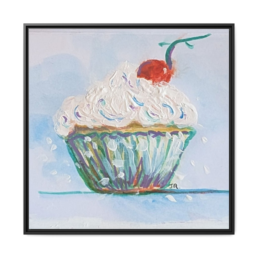 Cupcake Canvas Art Print — Framed Matte Wall Decor
