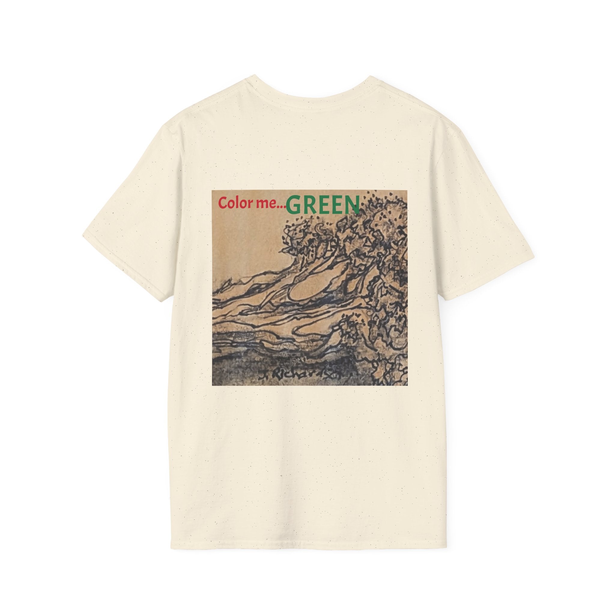 Broccoli drawing on back T-Shirt | Minimal Small Chest Logo