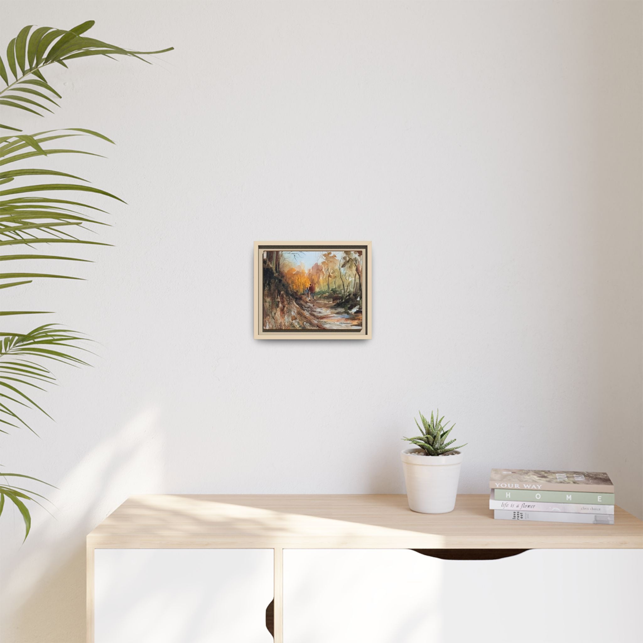 "Into the woods" by JR Framed Matte Canvas,   Multi-color frames)
