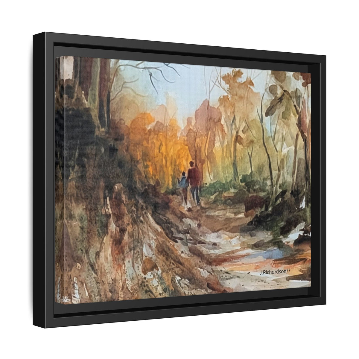 "Into the woods" by JR Framed Matte Canvas,   Multi-color frames)