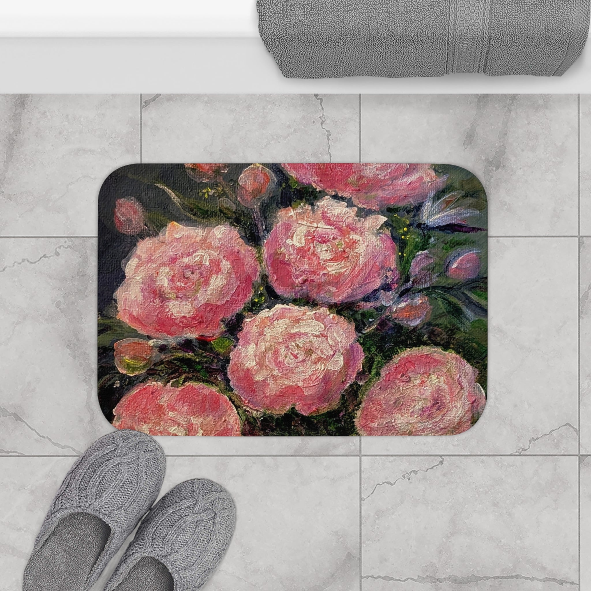 Copy of Vultures Illustration Bath Mat | Dark Moody Bird Artwork