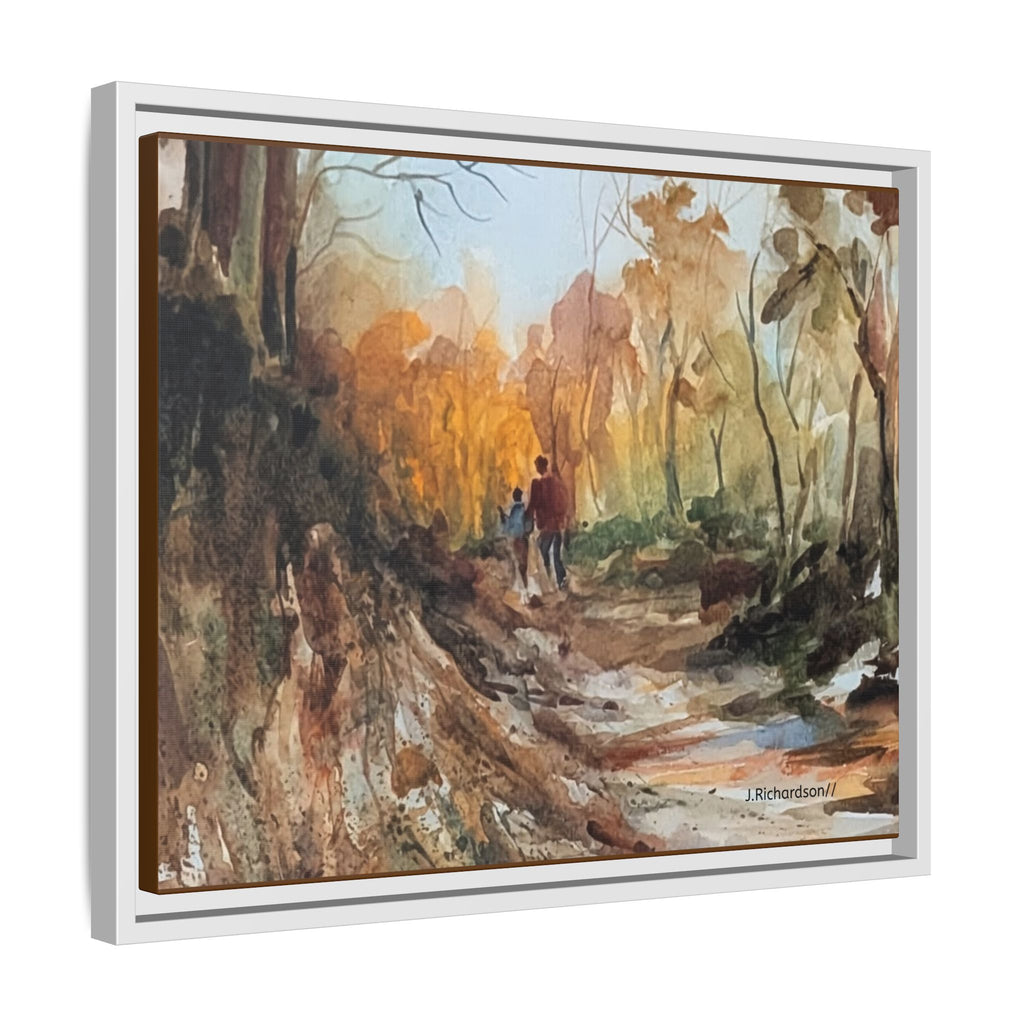 "Into the woods" by JR Framed Matte Canvas,   Multi-color frames)