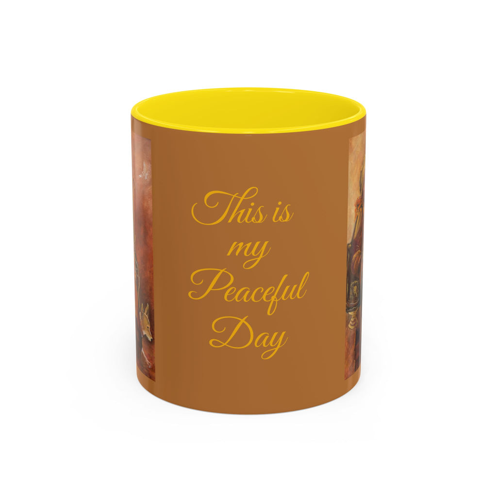 Peaceful Day Monk Accent Coffee Mug 8- Inspiration Art 11oz 15oz