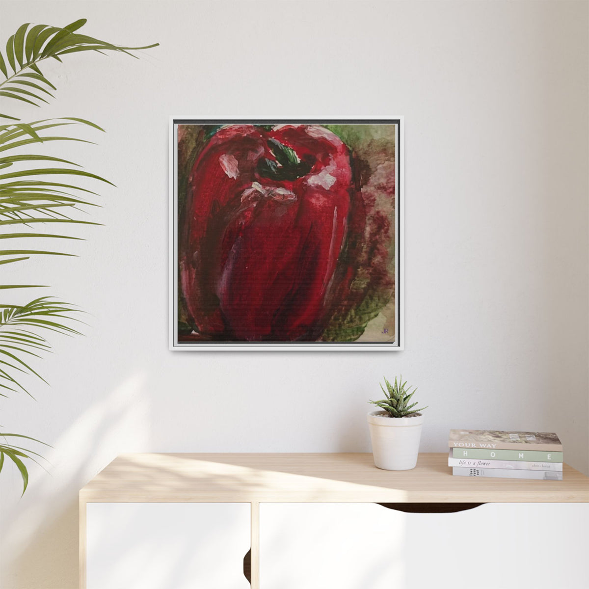 Red Bell Pepper Painting Matte Canvas