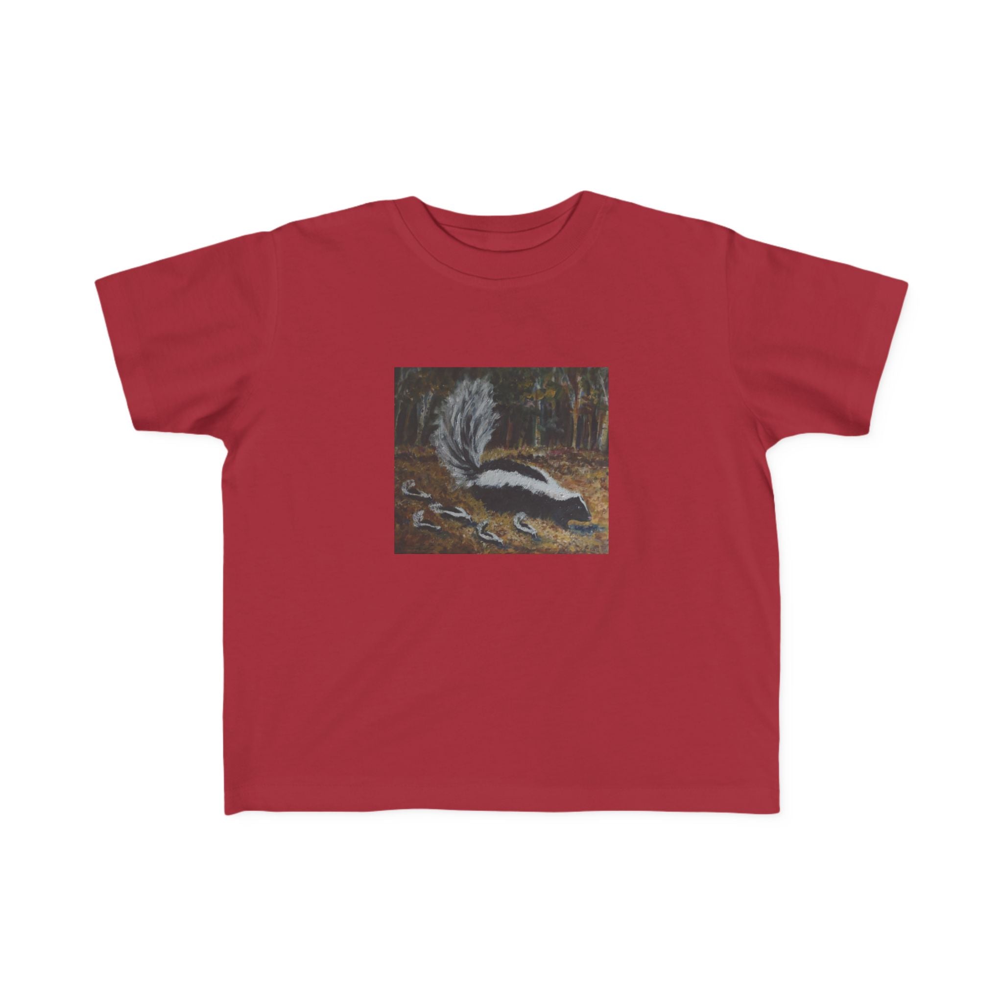 Toddler Skunk Art T‑Shirt — Cute Woodland Animal Tee for Kids