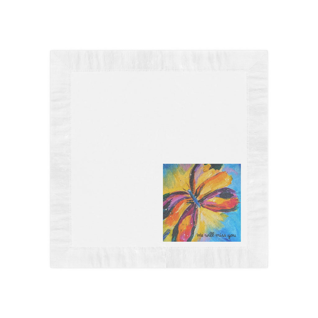Floral Burst Cocktail Napkins — Colorful Abstract Flower Design