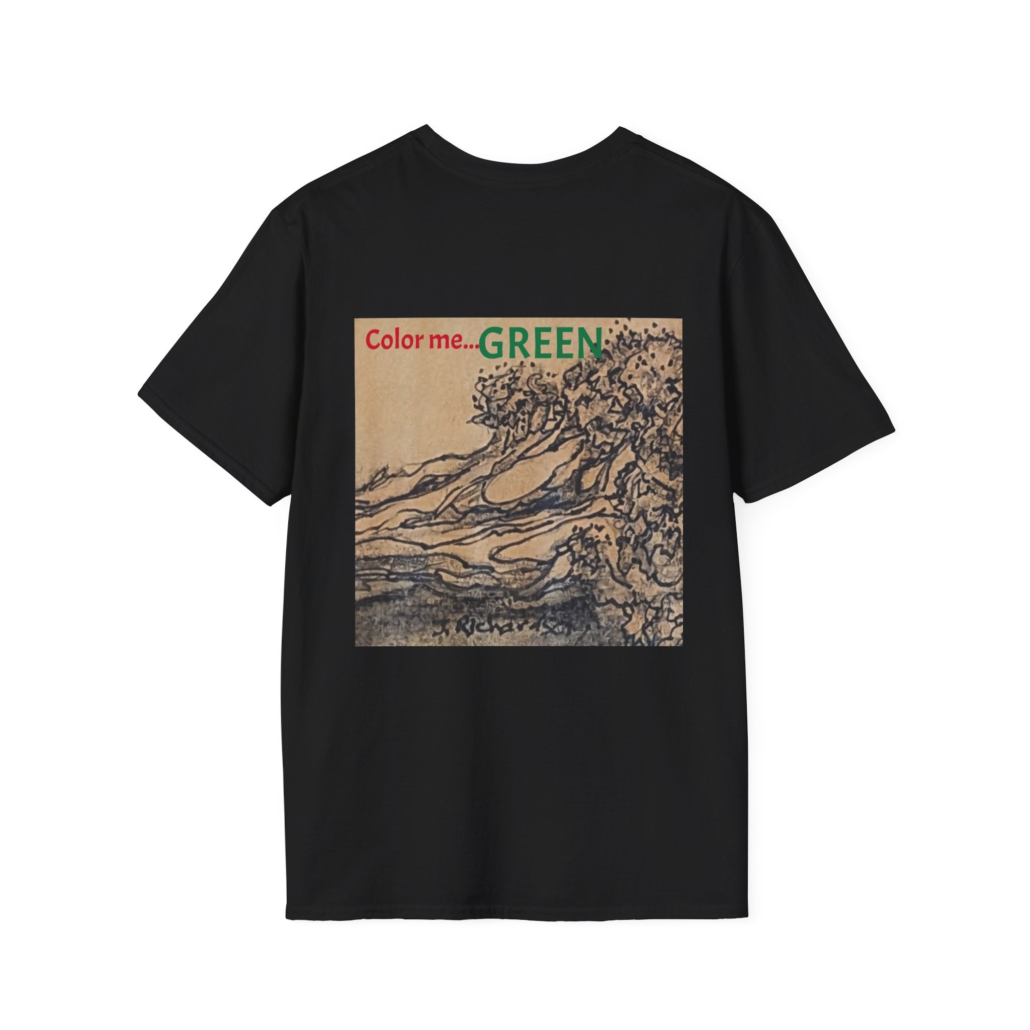 Broccoli drawing on back T-Shirt | Minimal Small Chest Logo