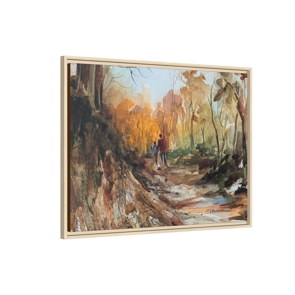 "Into the woods" by JR Framed Matte Canvas,   Multi-color frames)