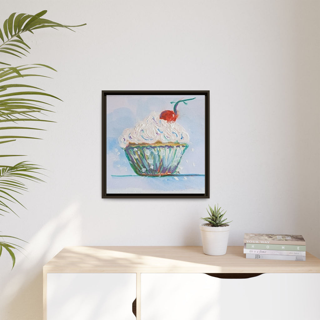 Cupcake Canvas Art Print — Framed Matte Wall Decor