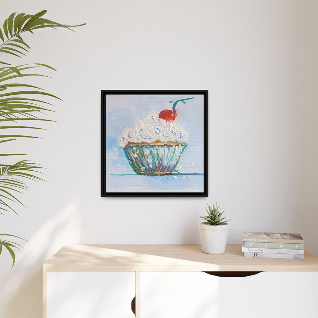 Cupcake Canvas Art Print — Framed Matte Wall Decor