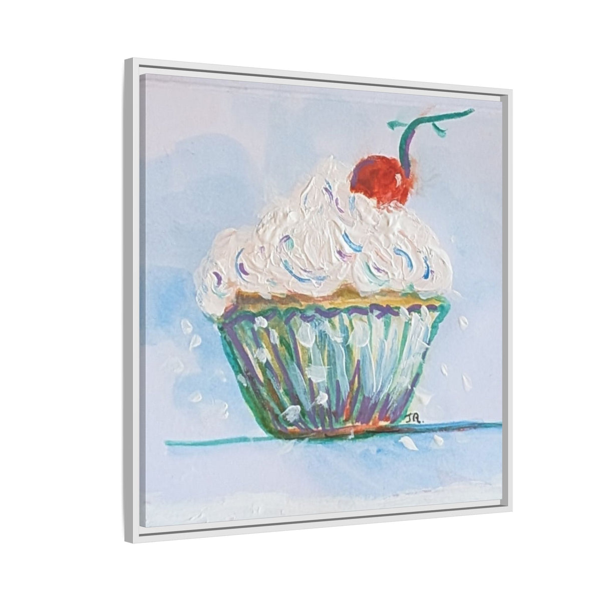 Cupcake Canvas Art Print — Framed Matte Wall Decor