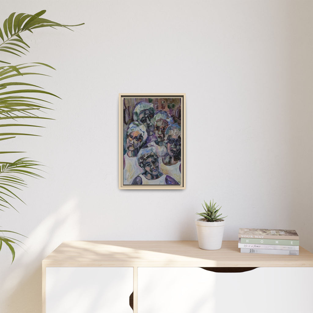 Copy of Framed Matte Canvas Print — Tropical Market Woman Watercolor Art