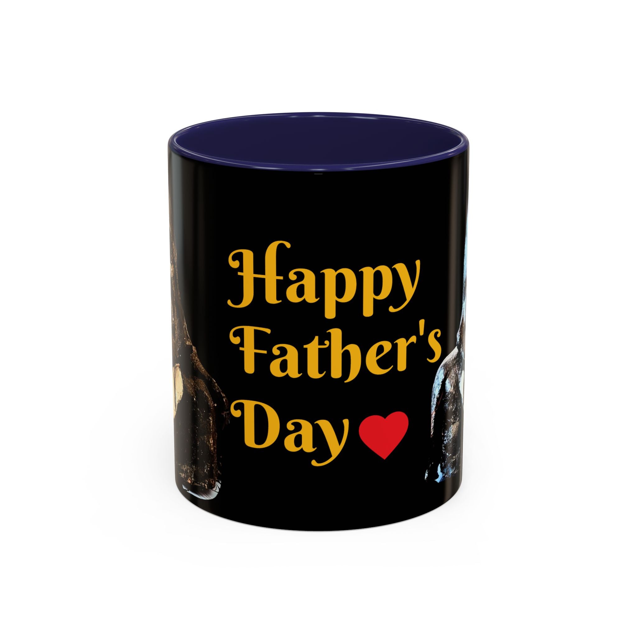Father’s Day Coffee Mug – "Happy Father's Day" Black Accent Ceramic Mug (11/15oz)