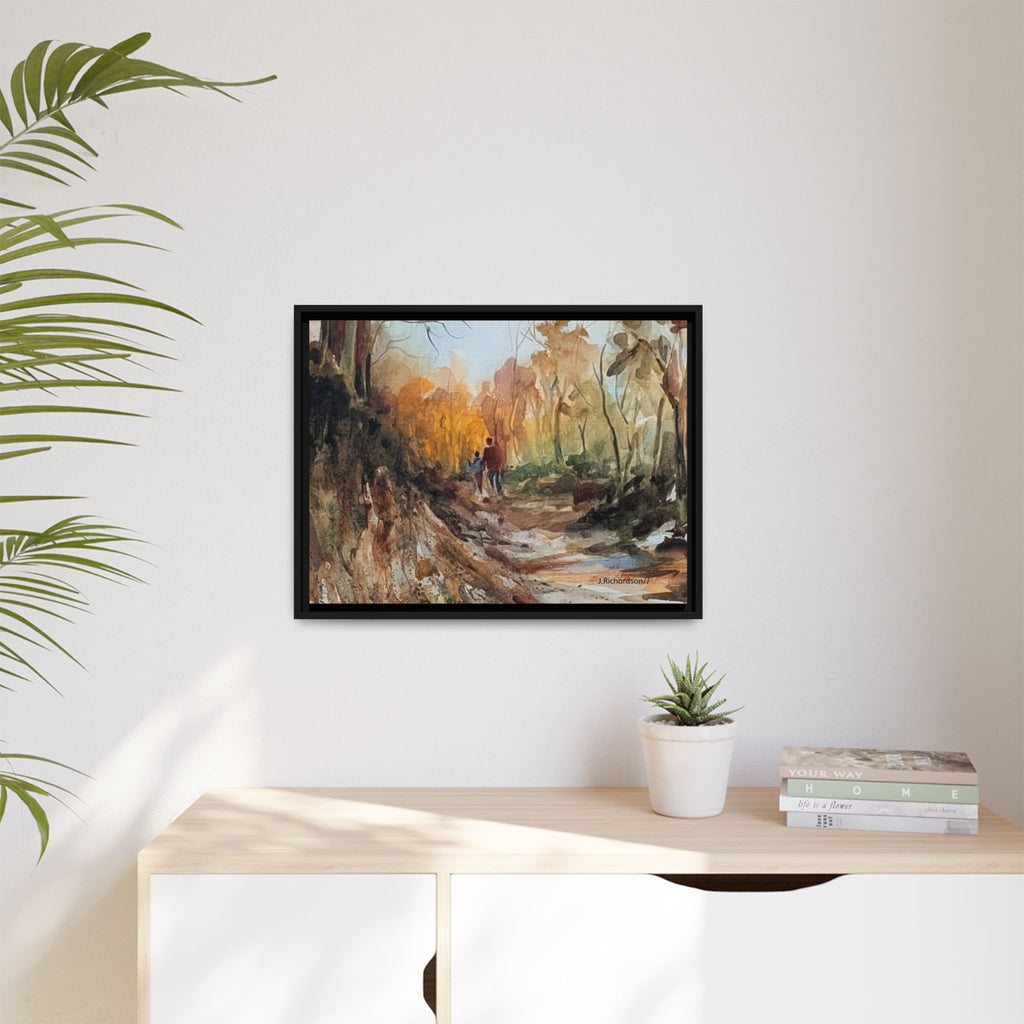 "Into the woods" by JR Framed Matte Canvas,   Multi-color frames)
