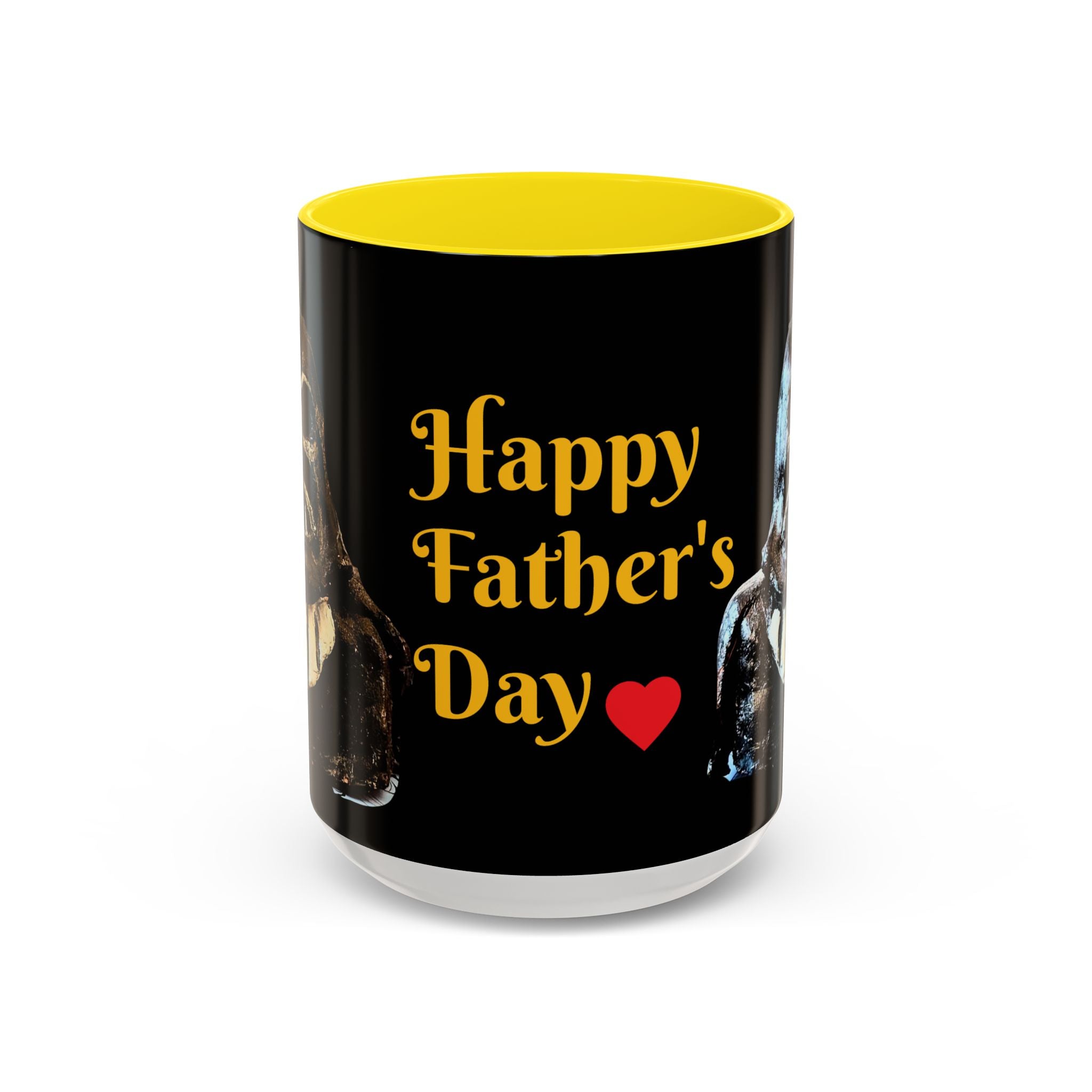 Father’s Day Coffee Mug – "Happy Father's Day" Black Accent Ceramic Mug (11/15oz)